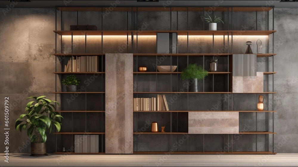 room with bookcase, shelf background, conference room, office room