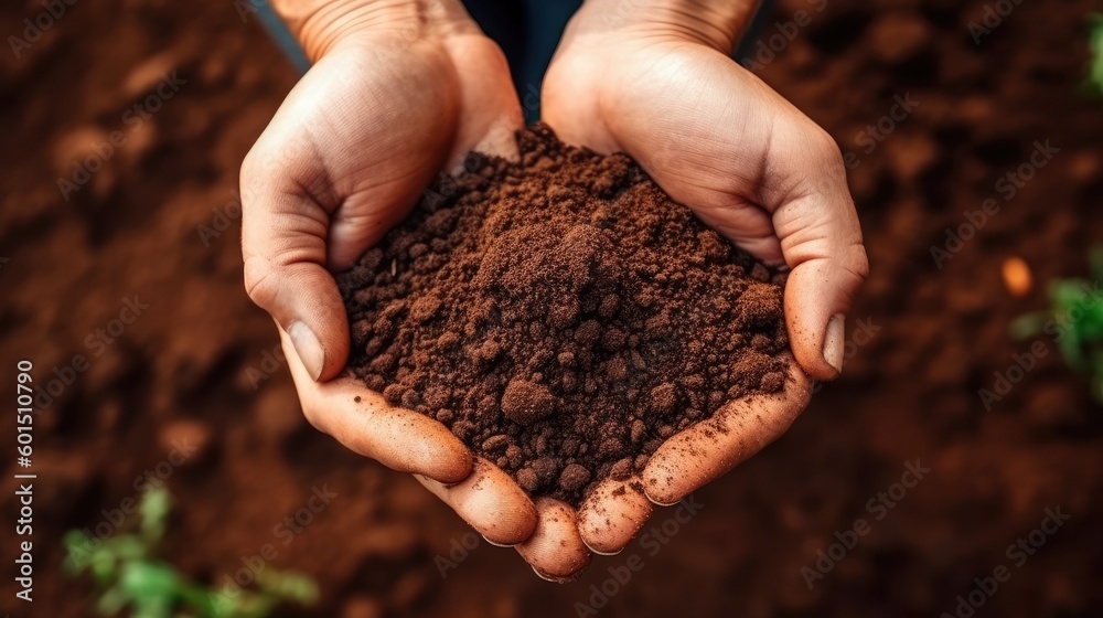 hands holding soil hands holding soil