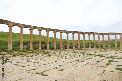 jordania gerasa jerash agora decápolis ciudad greco-romana columnas plaza 4M0A0090-as23