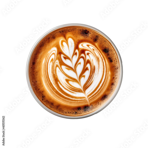 Foto Latte coffe isolated. Illustration AI Generative.