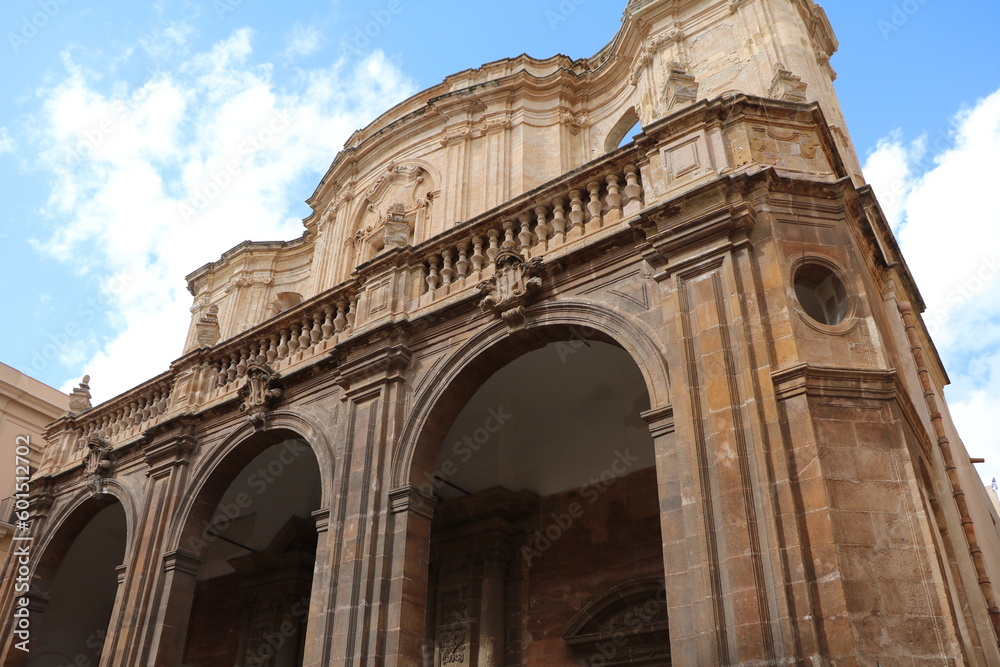Cathedral of San Lorenzo in Trapani on Sicily at Mediterranean Sea, Italy