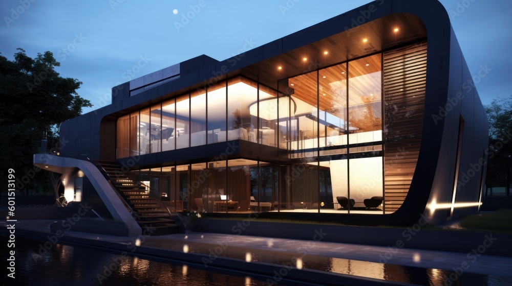 Naklejka premium Exterior Architecture Design Ideas