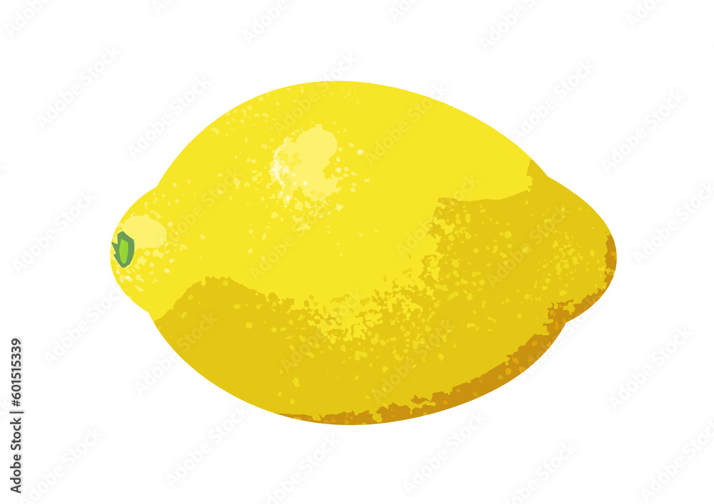 Lemon illustration isolated on a transparent background