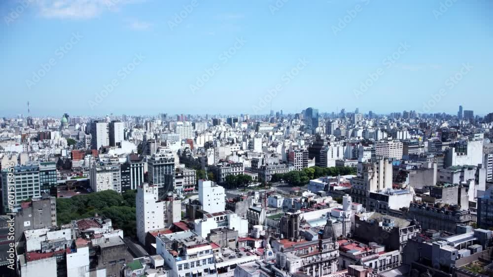 Buenos Aires, Recoleta Cityscape, view on city buildings from drone, copter. Buenos Aires, Recoleta Cityscape, view on city buildings from drone, copter.
