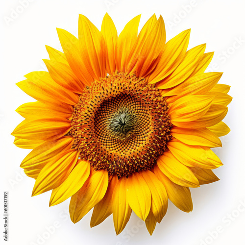 Sunflower isolated. Illustration AI Generative.