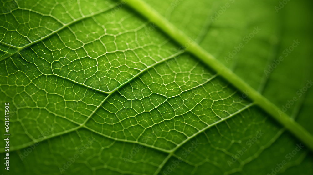 Green leaf macro background. Illustration AI Generative Green leaf macro background. Illustration AI Generative