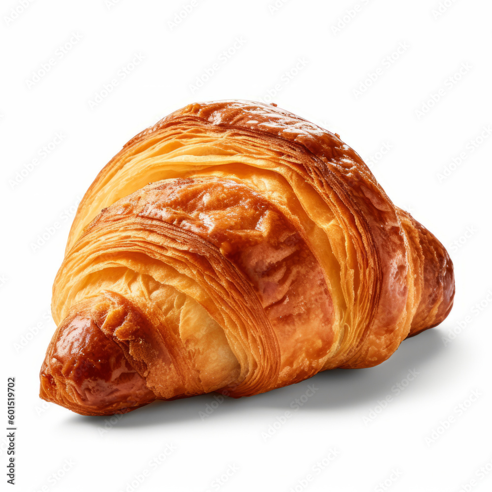 Fresh croissant isolated. Illustration AI Generative. Fresh croissant isolated. Illustration AI Generative.