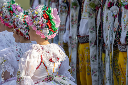 Detail of folk costume, Rakvice, Southern Moravia, Czech Republic © Richard Semik
