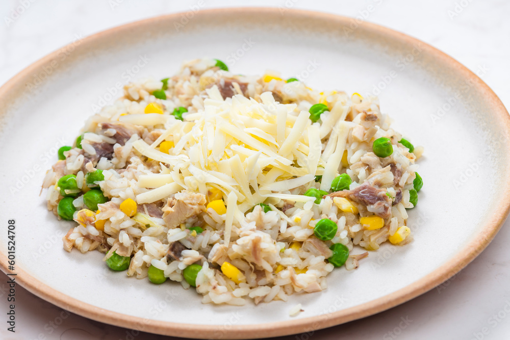 Czech style risotto with corn and green peas Czech style risotto with corn and green peas