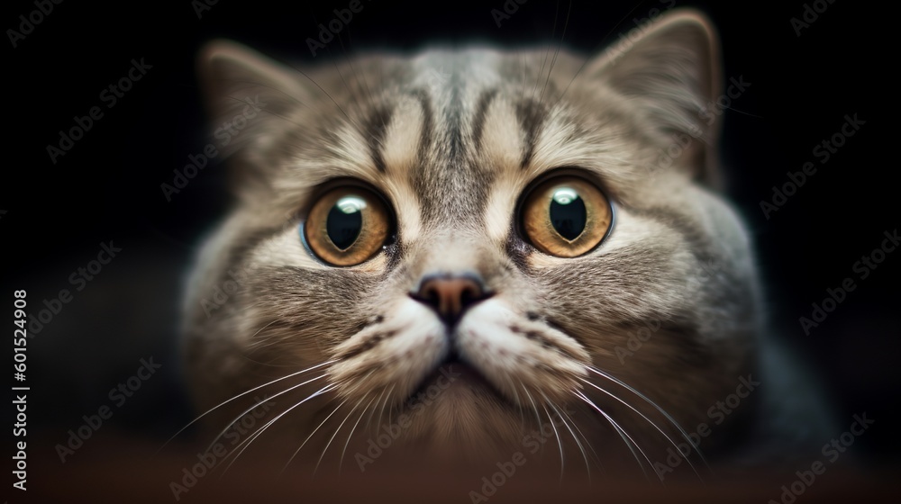 Elegant Whiskers: Graceful Pose of a Scottish Fold Beauty Elegant Whiskers: Graceful Pose of a Scottish Fold Beauty