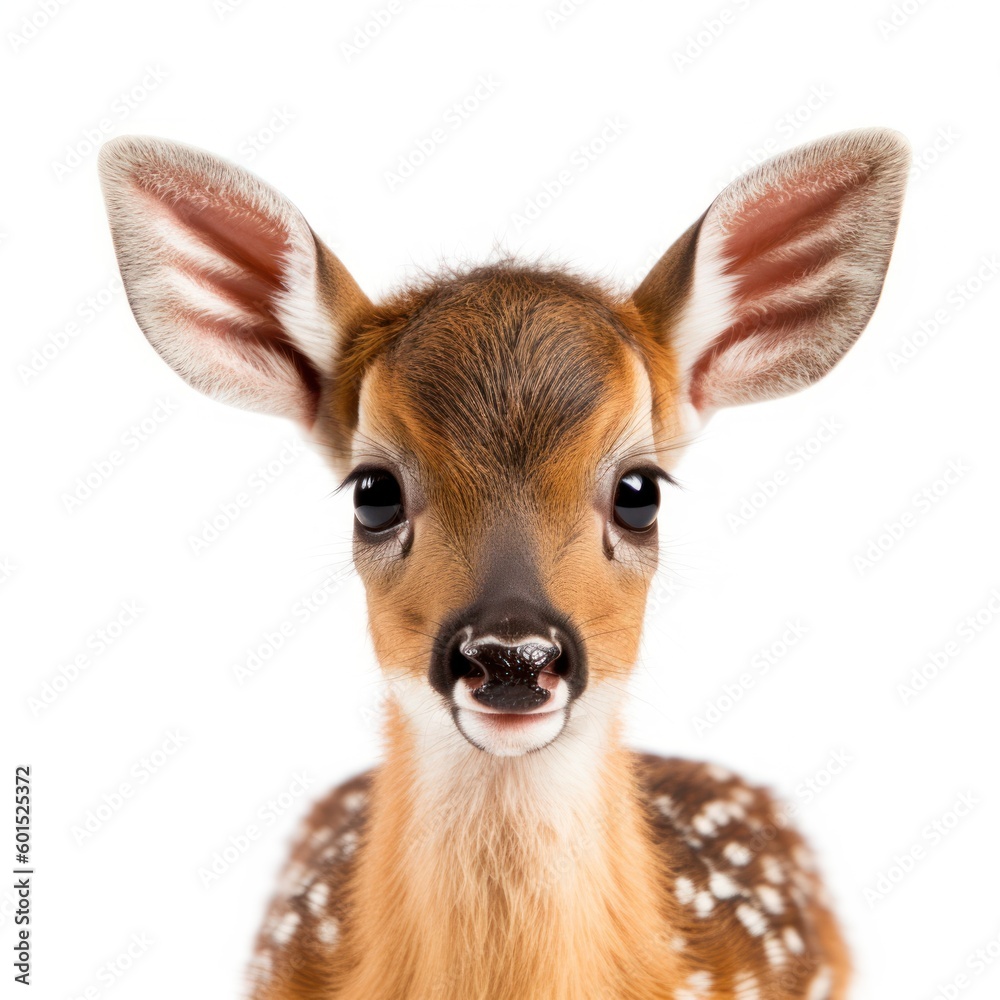 Adorable Portrait of a Baby Deer Fawn Animal for Print Nursery Wall Art AI Generated Adorable Portrait of a Baby Deer Fawn Animal for Print Nursery Wall Art AI Generated