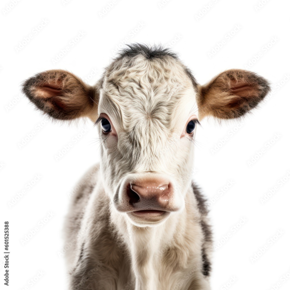 Adorable Portrait of a Baby Cow Calf Animal for Print Nursery Wall Art AI Generated Adorable Portrait of a Baby Cow Calf Animal for Print Nursery Wall Art AI Generated