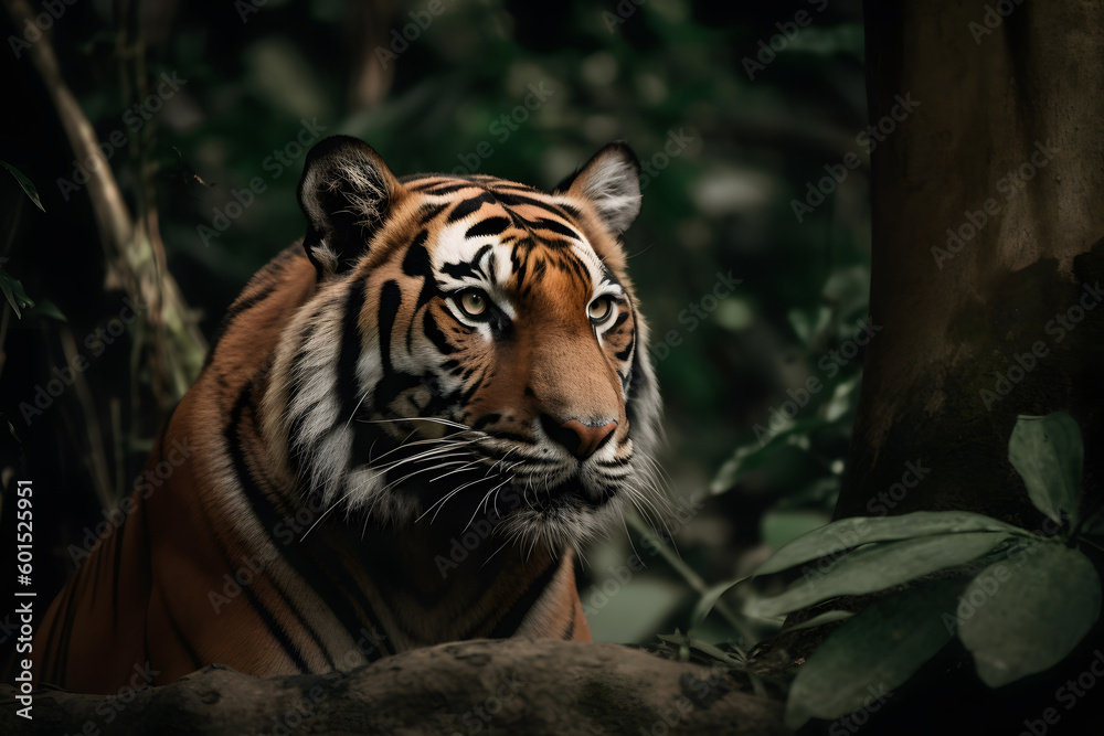 tiger in the wild. Generative AI