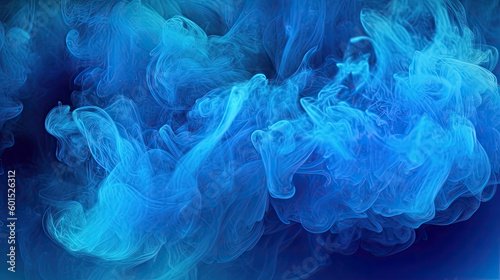 Mystical Whirls: Captivating 3D Blue Smoke in Generative AI Art