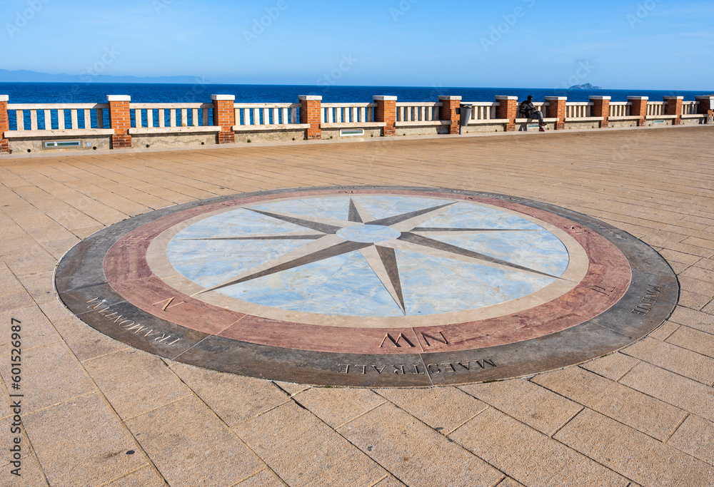 A compass rose or 