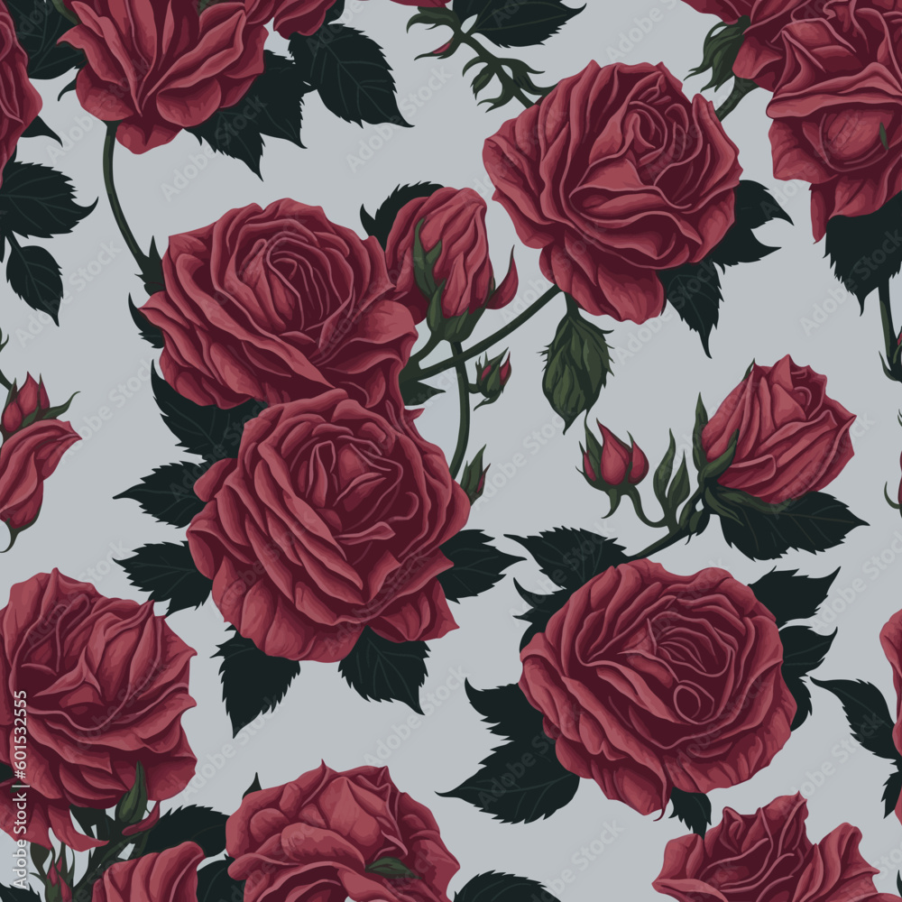 seamless pattern with roses