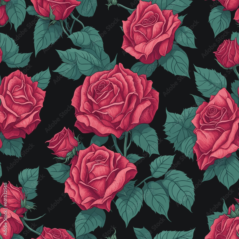seamless pattern with roses