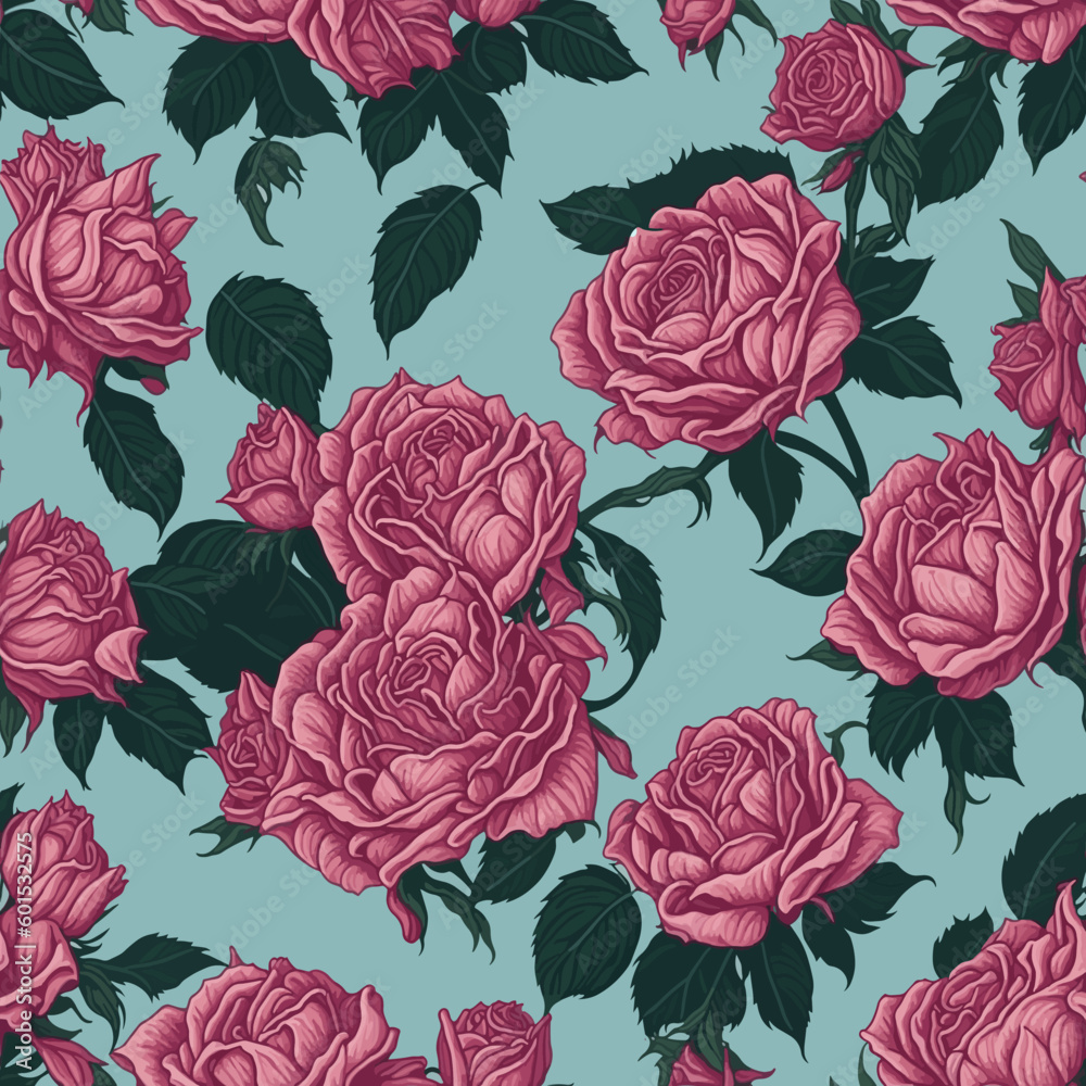 seamless pattern with roses