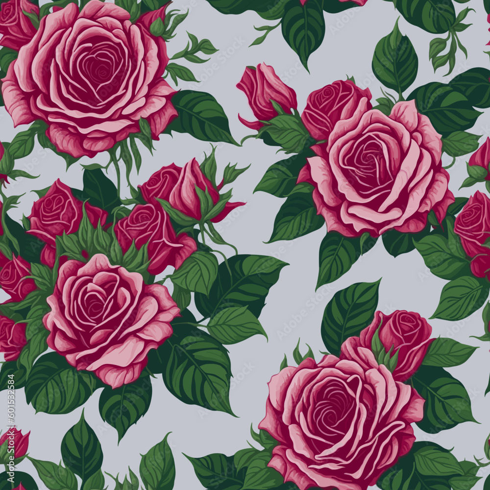 seamless pattern with roses