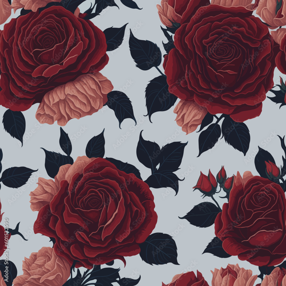 seamless pattern with roses