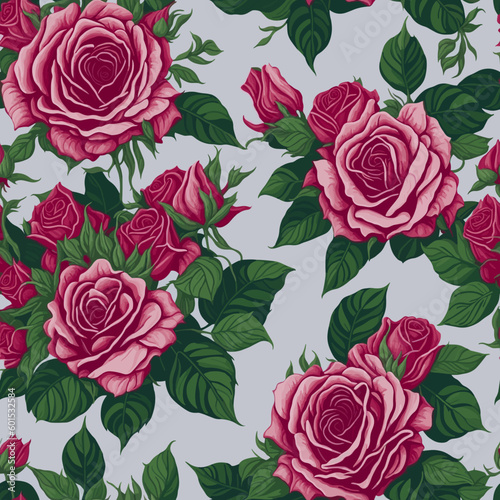 seamless pattern with roses © Zas