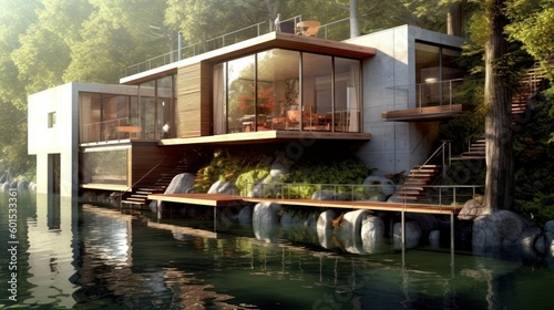 Modern House Design At River Ideas