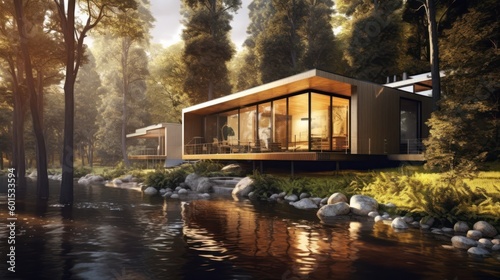 Modern House Design At River Ideas © Damian Sobczyk