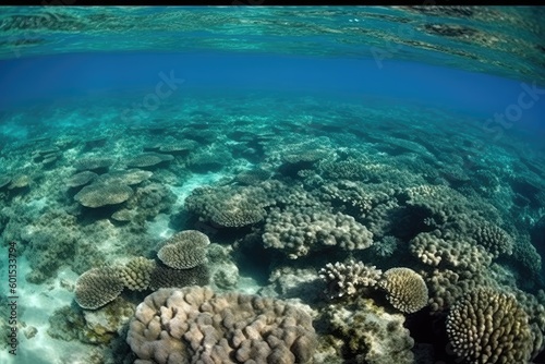 an underwater world showcasing a vibrant coral reef ecosystem Generative AI