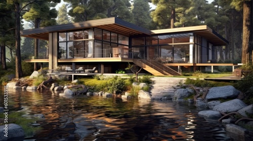 Modern House Design At River Ideas