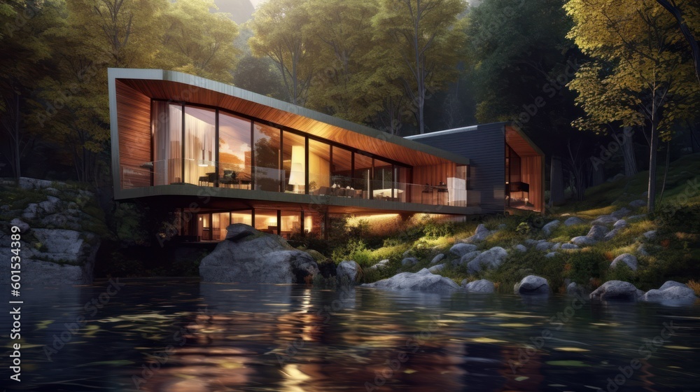 Fototapeta premium Modern House Design Exterior