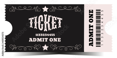 Retro vintage ticket