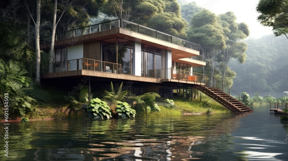 Fototapeta premium Modern House Design Exterior