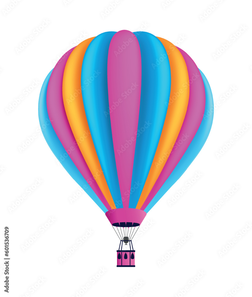 Naklejka premium Colorful air balloon