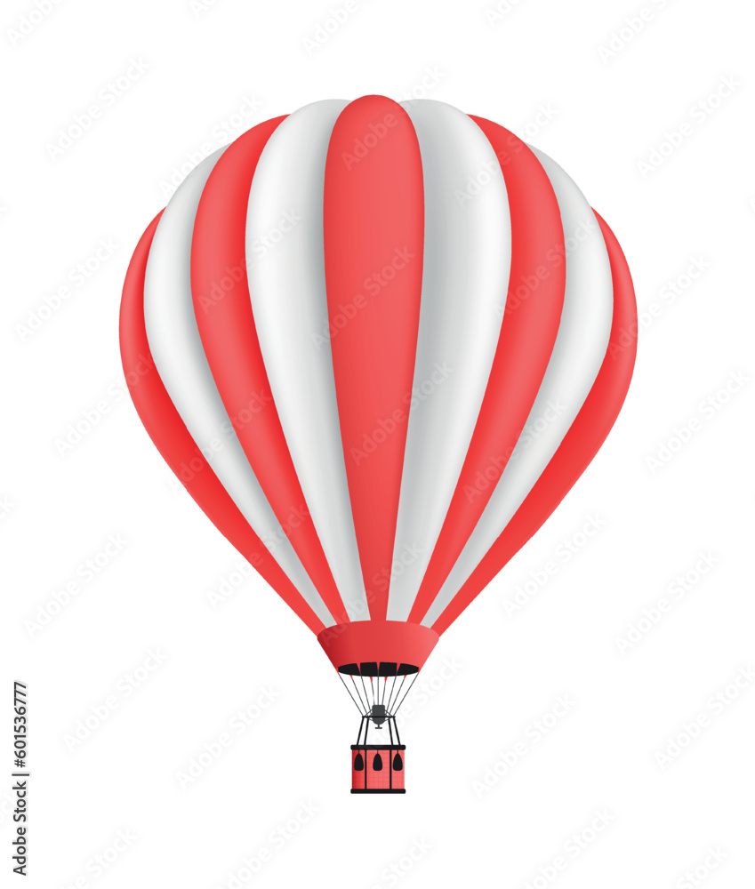 Naklejka premium Red and white air balloon