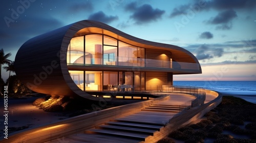 Luxury House Design At Ocean © Damian Sobczyk