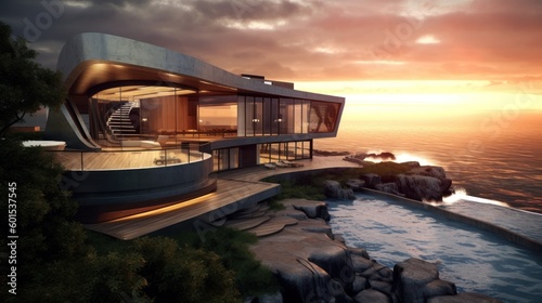 Luxury House Design At Ocean