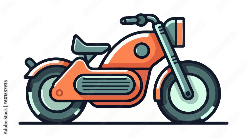 Obraz premium Motorbike logo, icon. Vector illustration isolated on white background.