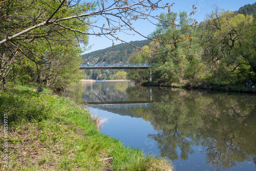 Spring Landscape of Iskar river near Pancharevo lake, Bulgaria