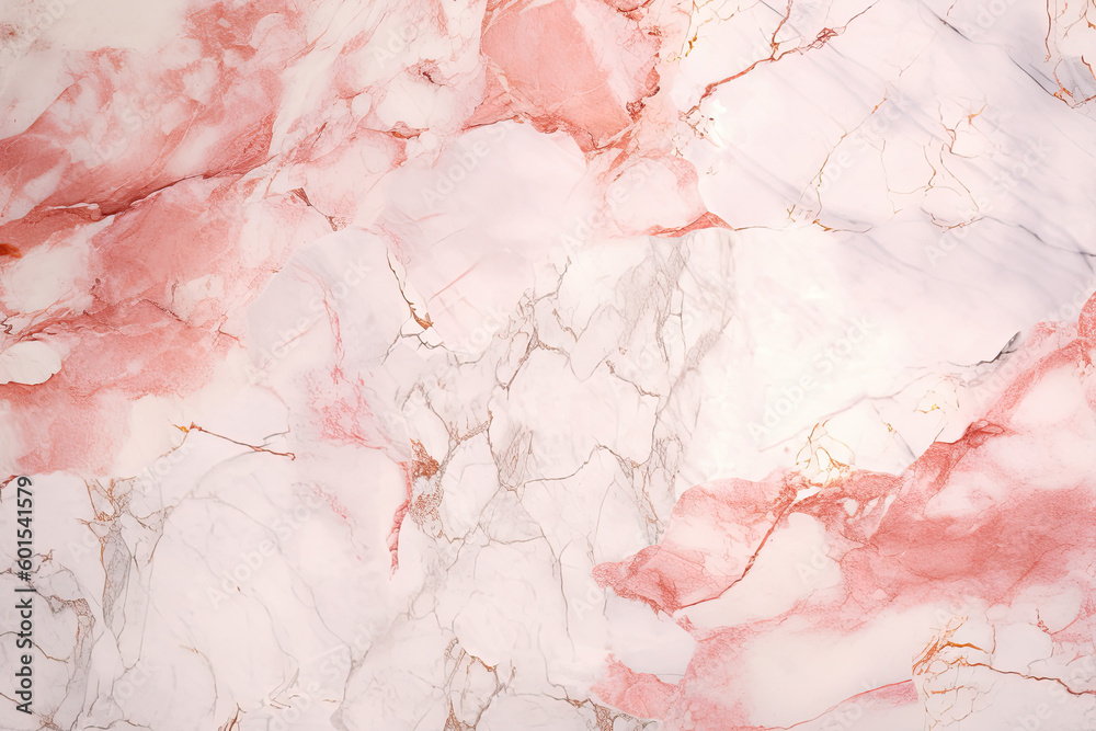 Pink and white marble background, generative ai illustration