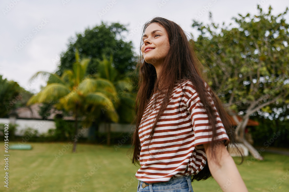 summer woman park beautiful walk t-shirt smiling lifestyle hipster freedom nature summer woman park beautiful walk t-shirt smiling lifestyle hipster freedom nature