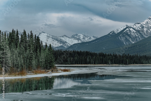 Canadian Rocky Mountains in Alberta Canada, near Canmore and Banff lake in the mountains  © @foxfotoco