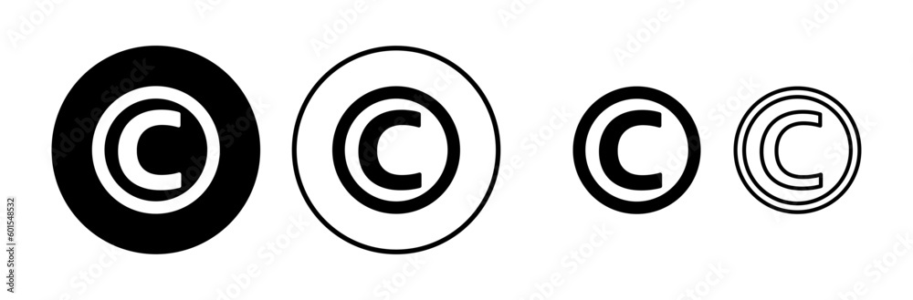 Copyright icon vector. copyright symbol Copyright icon vector. copyright symbol