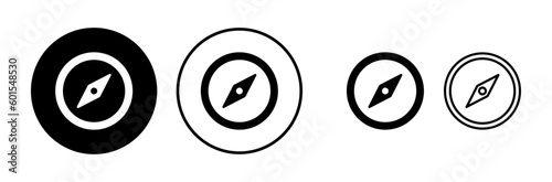 Free Download Compass icon vector. navigation icon - GFXLoad