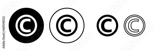 Copyright icon vector. copyright symbol