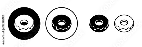 Donut icon vector. doughnut icon. donut logo