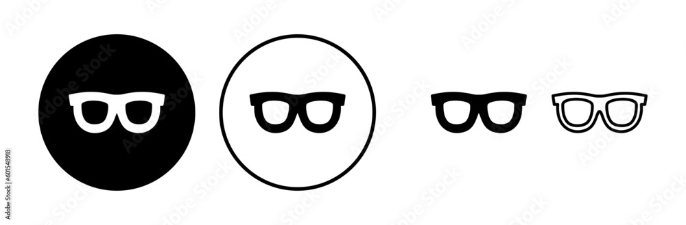 Glasses icon vector. eye glasses icon. sunglasses Glasses icon vector. eye glasses icon. sunglasses