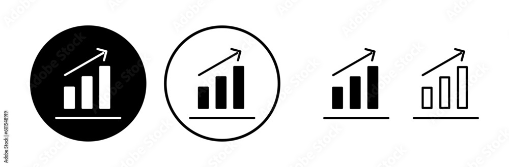 Growing graph Icon vector. Chart icon. Graph Icon Growing graph Icon vector. Chart icon. Graph Icon