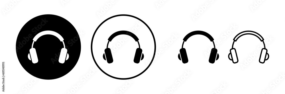 Headphone icon vector. headphones earphones icon. headset