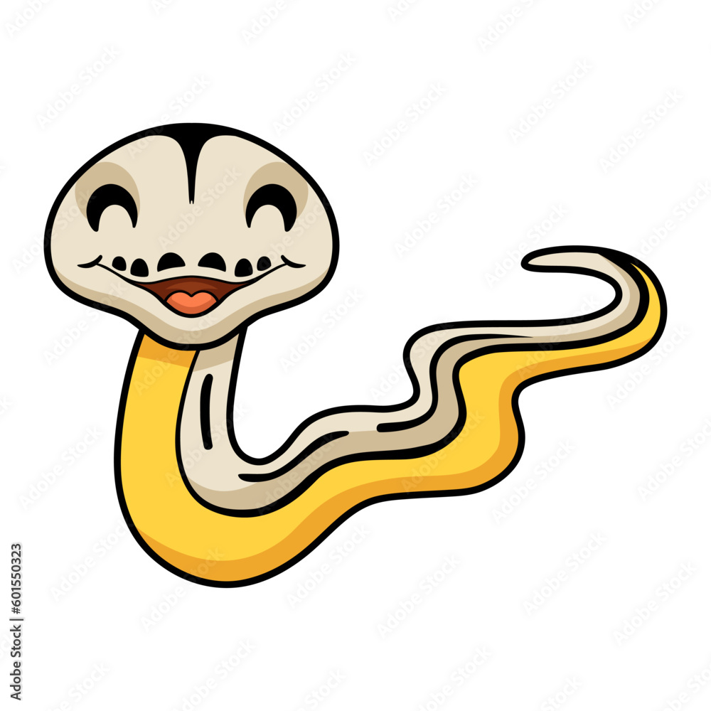 Fototapeta premium Cute reticulated motley tiger platinum cartoon