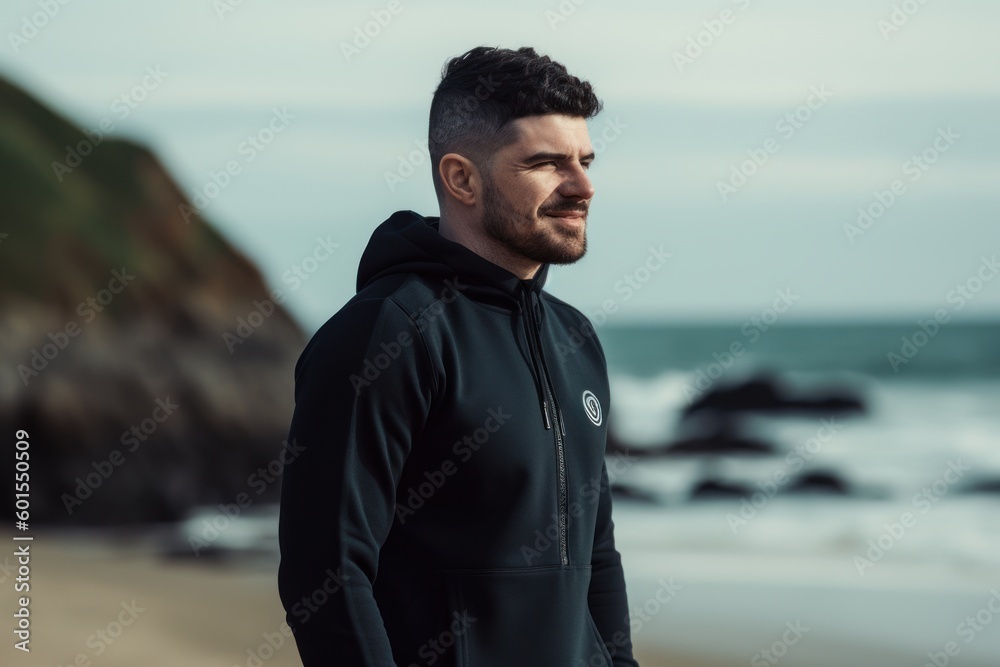 Portrait Of A Young Man Wearing Wetsuit On The Beach Portrait Of A Young Man Wearing Wetsuit On The Beach